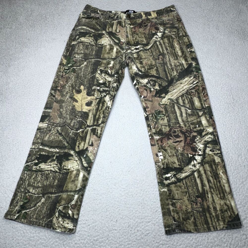 Mossy Oak Pants Men 36x28 Green Khakis Camo Break Up Infinity‎ Field Hunt Hiking